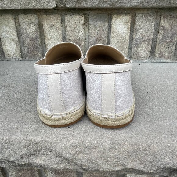 COACH COLLINS Coated Canvas Espadrille 9.5 Women's Slip On Shoe White Monogram - Picture 10 of 14